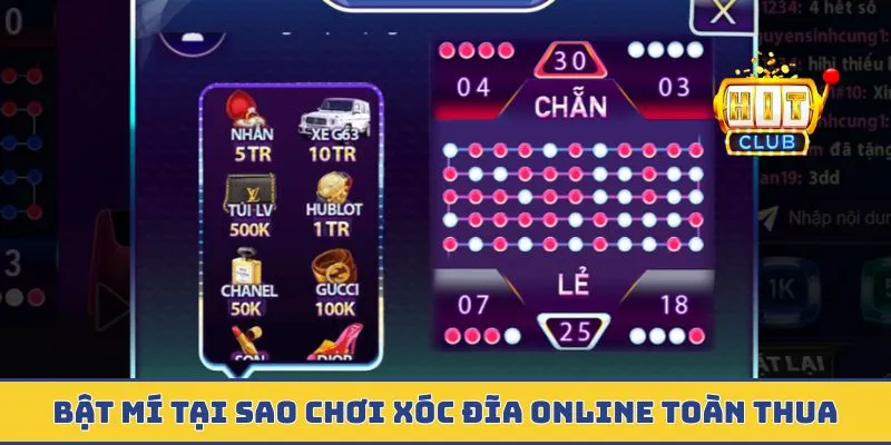 Bật mí tại sao chơi xóc đĩa online toàn thua