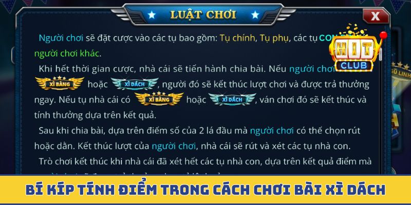 Bí kíp tính điểm trong cách chơi bài xì dách