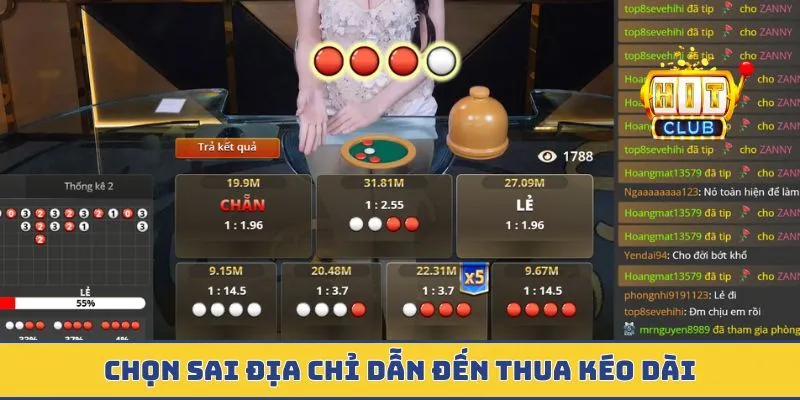 Chọn sai địa chỉ dẫn đến thua kéo dài