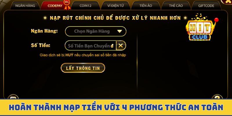 Hitclub nạp tiền