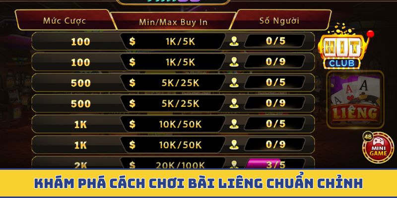 Khám phá cách chơi bài liêng chuẩn chỉnh